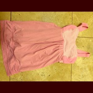 Lululemon pink and white bra/top